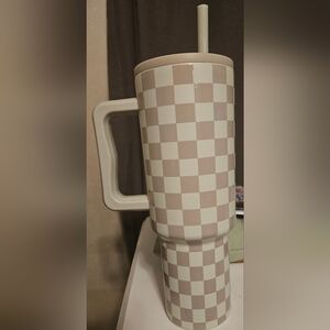 Simply Modern checkered tumbler